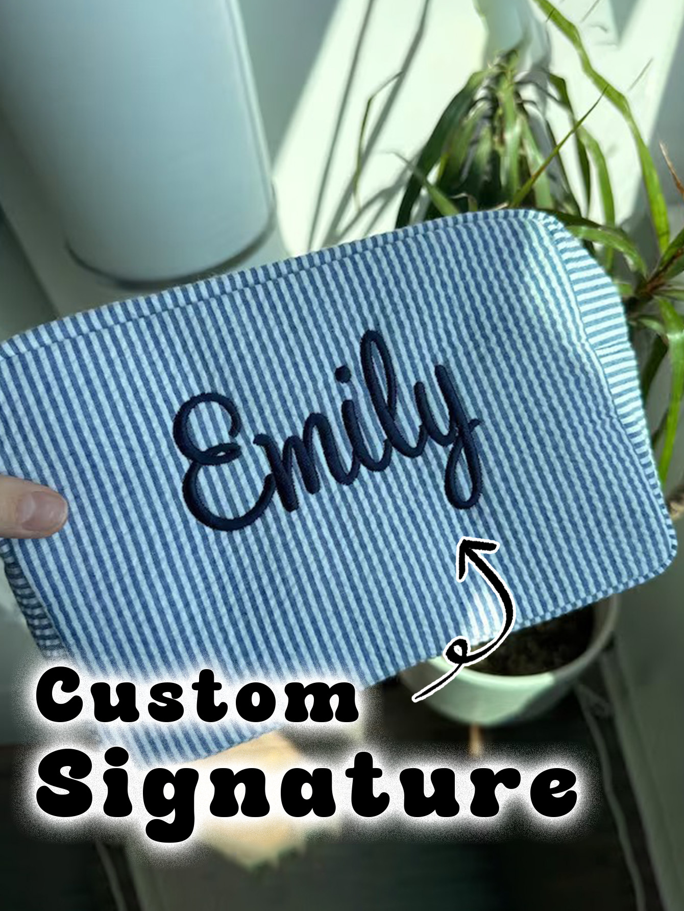 Custom Embroidered Bubble Gauze Bag
